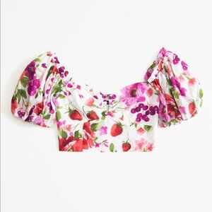 Puff Sleeve Sweetheart Top (Part of a Set)